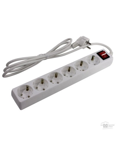 SP6W-250. Сетевой фильтр 6 розеток, 5м, белый. 5bites в Стерлитамаке