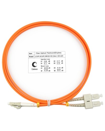 FOP-62-LC-SC-1,5m (7606c). Патч-корд оптический. CABEUS в Стерлитамаке