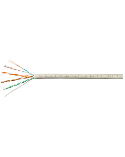 UTP-4P-Cat.5e-SOLID-LSZH-GY-LIGHT-100 (9996c-5). Кабель «витая пара» (LAN) для структурированных систем связи. CABEUS в Стерлитамаке