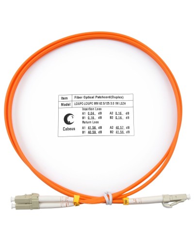 FOP-62-LC-LC-1,5m (7601c). Патч-корд оптический. CABEUS в Стерлитамаке