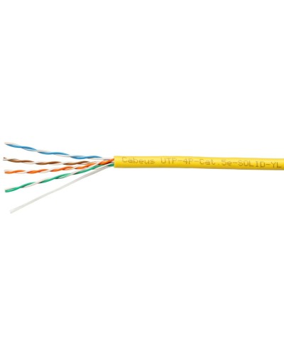 UTP-4P-Cat.5e-SOLID-YL (7251c). Кабель «витая пара» (LAN) для структурированных систем связи. CABEUS в Стерлитамаке