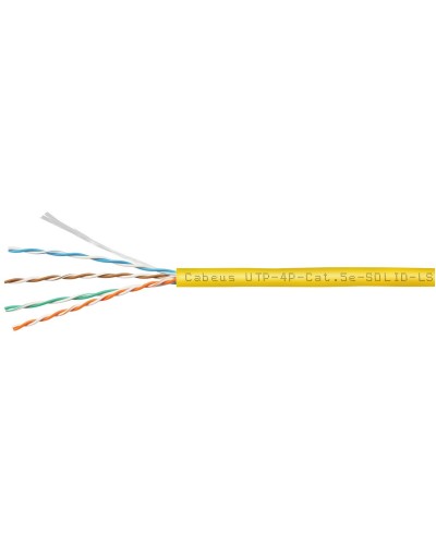 UTP-4P-Cat.5e-SOLID-LSZH-YL (9780c). Кабель «витая пара» (LAN) для структурированных систем связи. CABEUS в Стерлитамаке