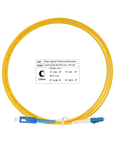 FOP(s)-9-LC-SC-1,5m (7520c). Патч-корд оптический. CABEUS в Стерлитамаке