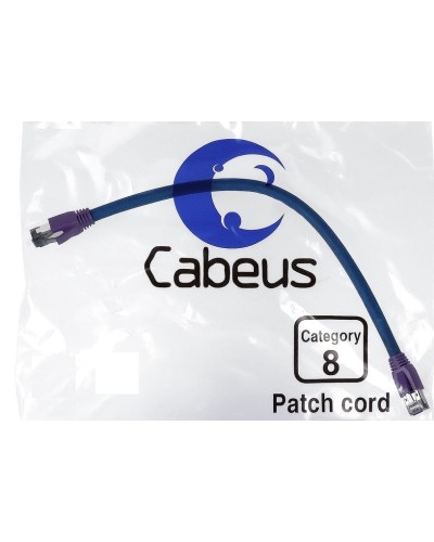 PC-SSTP-RJ45-Cat.8-0.3m-LSZH (9699c), серый. Патч-корд медный. CABEUS в Стерлитамаке