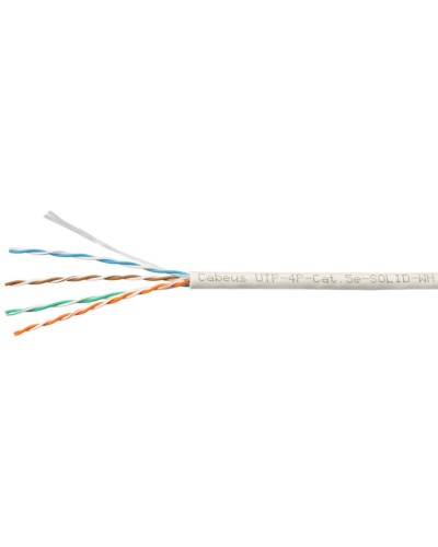 UTP-4P-Cat.5e-SOLID-WH-100 (7471c-5). Кабель «витая пара» (LAN) для структурированных систем связи. CABEUS в Стерлитамаке