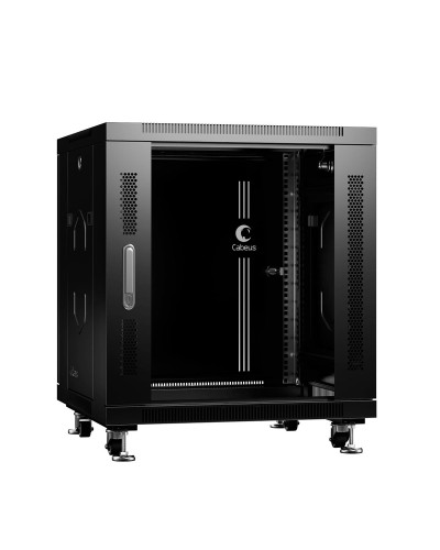 SH-05C-12U60/60-BK (8554c). Шкаф телекоммуникационный 19 напольный 12U. CABEUS в Стерлитамаке
