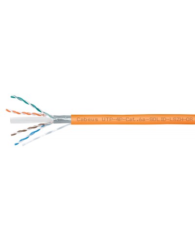 UTP-4P-Cat.6a-SOLID-LSZH-OR (11374c). Кабель «витая пара» (LAN) для структурированных систем связи. CABEUS в Стерлитамаке