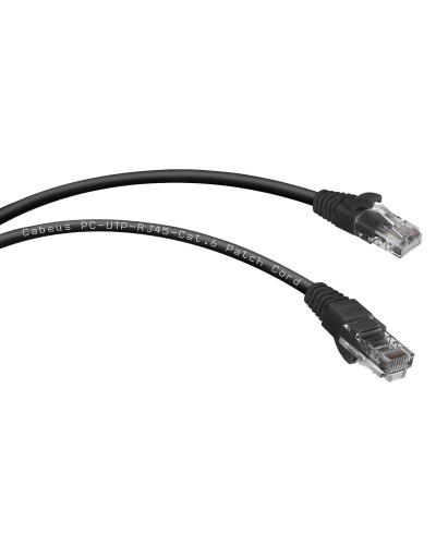 PC-UTP-RJ45-Cat.6-0.3m-BK (8661c), чёрный. Патч-корд медный. CABEUS в Стерлитамаке