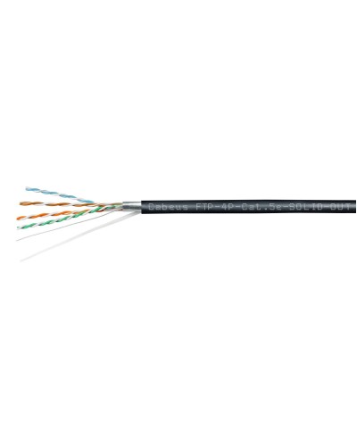 FTP-4P-Cat.5e-SOLID-OUT-LSZH-UV-100 (7176c-5). Кабель «витая пара» (LAN) для структурированных систем связи. CABEUS в Стерлитамаке