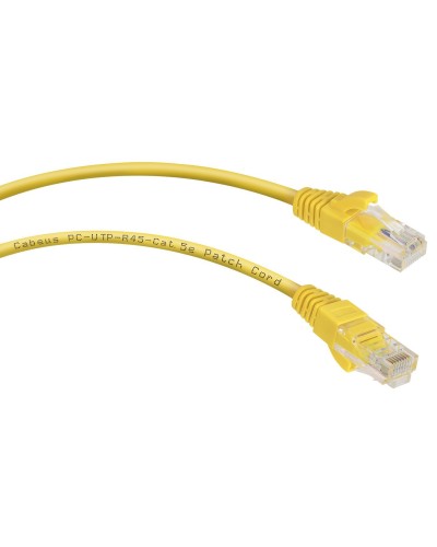 PC-UTP-RJ45-Cat.5e-0.3m-YL (7663c), желтый. Патч-корд медный. CABEUS в Стерлитамаке