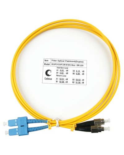 FOP(d)-9-SC-FC-1,5m (7532c). Патч-корд оптический. CABEUS в Стерлитамаке