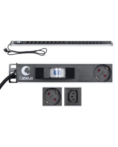 PDU-16-10S-10C13-B (9552c). Блок розеток. CABEUS в Стерлитамаке
