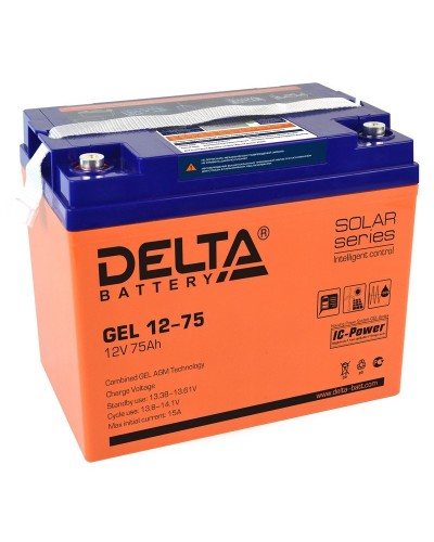 Delta GEL 12-75. Аккумулятор герметичный свинцово-кислотный. Delta в Стерлитамаке