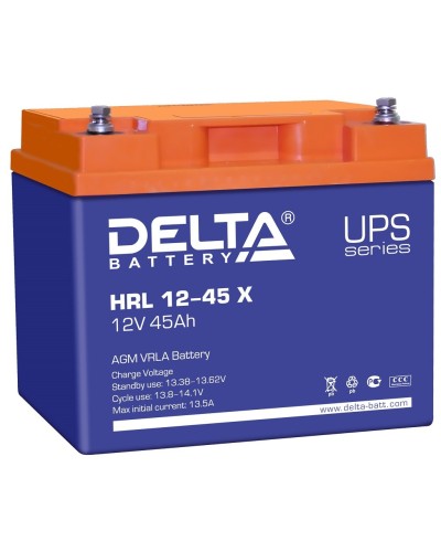 Delta HRL 12-45 X. Аккумулятор герметичный свинцово-кислотный. Delta в Стерлитамаке