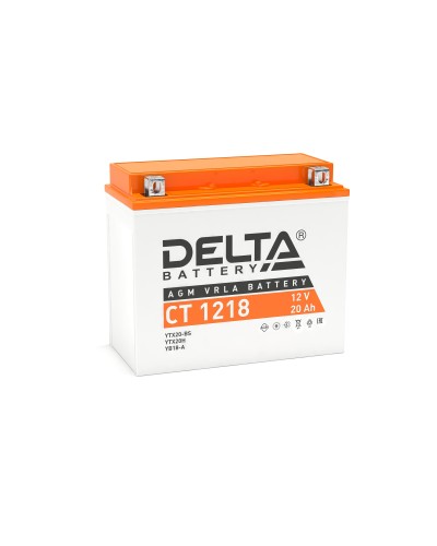 Delta CT 1218. Аккумулятор герметичный свинцово-кислотный стартерный. Delta в Стерлитамаке