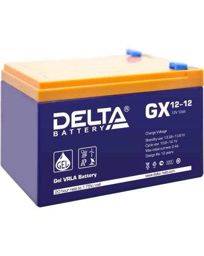 Delta GX 12-12. Аккумулятор герметичный свинцово-кислотный. Delta в Стерлитамаке