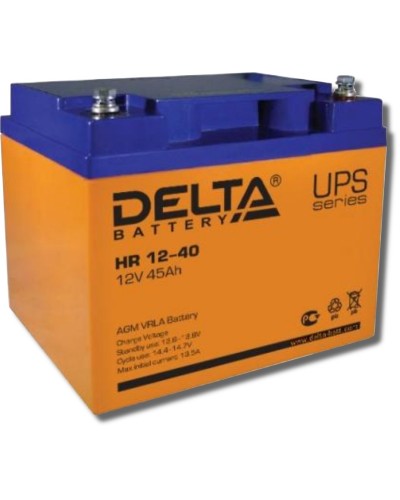 Delta HR 12-40. Аккумулятор герметичный свинцово-кислотный. Delta в Стерлитамаке