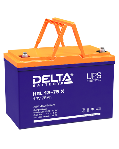 Delta HRL 12-75 X. Аккумулятор герметичный свинцово-кислотный. Delta в Стерлитамаке