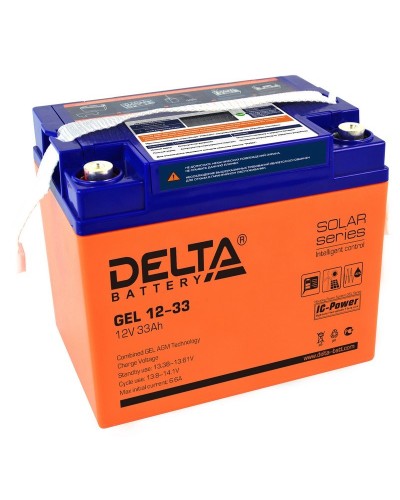 Delta GEL 12-33. Аккумулятор герметичный свинцово-кислотный. Delta в Стерлитамаке