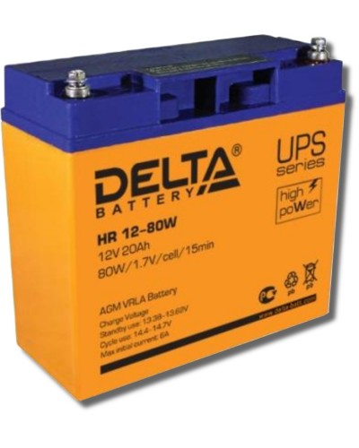 Delta HR 12-80 W. Аккумулятор герметичный свинцово-кислотный. Delta в Стерлитамаке