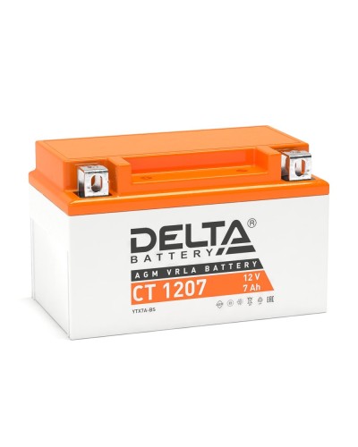 Delta CT 1207. Аккумулятор герметичный свинцово-кислотный стартерный. Delta в Стерлитамаке