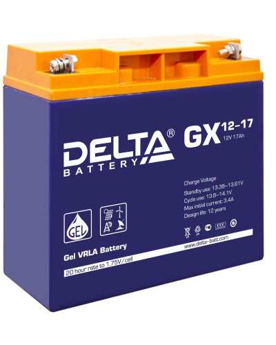 Delta GX 12-17. Аккумулятор герметичный свинцово-кислотный. Delta в Стерлитамаке