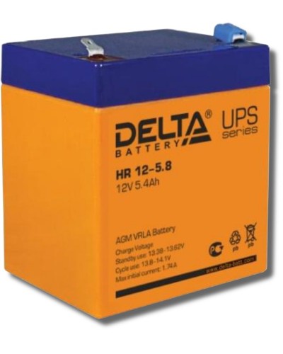 Delta HR 12-5.8. Аккумулятор герметичный свинцово-кислотный. Delta в Стерлитамаке