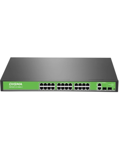 DSP224F-2C-R400 DSP224F-2C-R400 V1 (L2) 24х100Мбит/с 2хКомбо(1000BASE-T/SFP) 24PoE 24PoE+ 400W. Коммутатор с питанием по PoE. Digma в Стерлитамаке