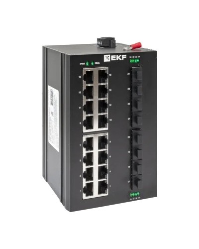 TSX-U-8GX/SFP-16GT. Промышленный неуправляемый коммутатор. EKF в Стерлитамаке