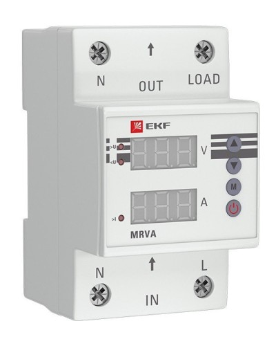 MRVA 63A PROxima (MRVA-63A). Реле напряжения и тока с дисплеем. EKF в Стерлитамаке