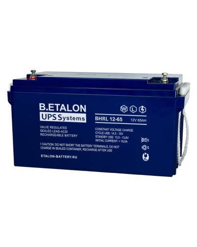 B.ETALON BHRL 12-65. Аккумулятор герметичный свинцово-кислотный. ETALON в Стерлитамаке
