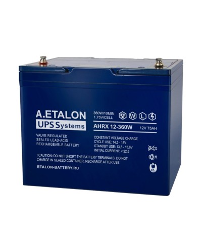 A.ETALON AHRX 12-360W (75). Аккумулятор герметичный свинцово-кислотный. ETALON в Стерлитамаке