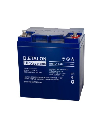 B.ETALON BHRL 12-28. Аккумулятор герметичный свинцово-кислотный. ETALON в Стерлитамаке