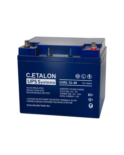 C.ETALON CHRL 12-40. Аккумулятор герметичный свинцово-кислотный. ETALON в Стерлитамаке