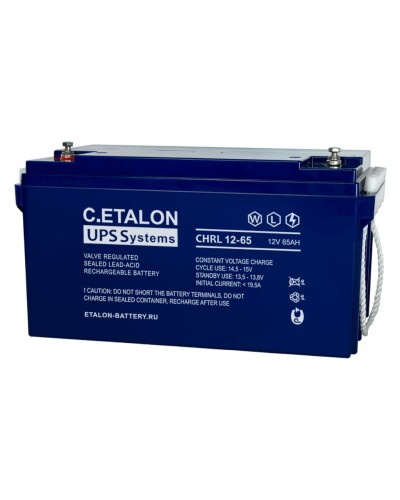 C.ETALON CHRL 12-65. Аккумулятор герметичный свинцово-кислотный. ETALON в Стерлитамаке