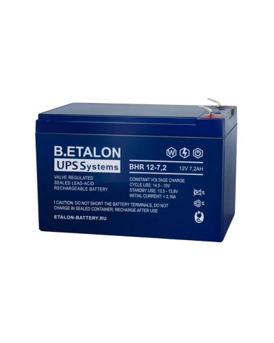 B.ETALON BHR 12-7,2. Аккумулятор герметичный свинцово-кислотный. ETALON в Стерлитамаке