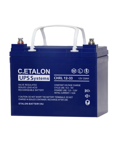 C.ETALON CHRL 12-33. Аккумулятор герметичный свинцово-кислотный. ETALON в Стерлитамаке