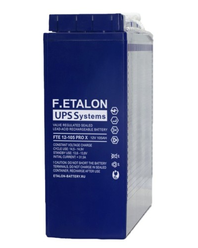F.ETALON FTE 12-105 PRO X. Аккумулятор герметичный свинцово-кислотный. ETALON в Стерлитамаке