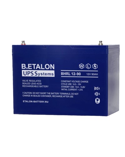 B.ETALON BHRL 12-90. Аккумулятор герметичный свинцово-кислотный. ETALON в Стерлитамаке