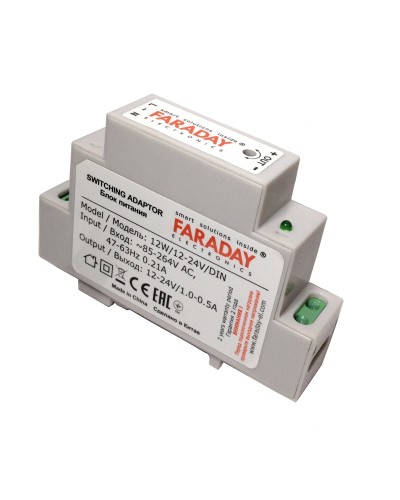 12W/12-24V/DIN. Блок питания. FARADAY в Стерлитамаке