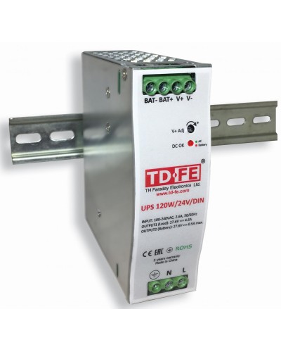 UPS 120W/24V/DIN. Блок бесперебойного питания. FARADAY в Стерлитамаке