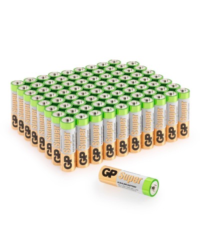 GP Super Alkaline 15A AA (GP 15A-2CRVS80), упак. 80 шт.. Алкалиновые батарейки. GP Batteries в Стерлитамаке