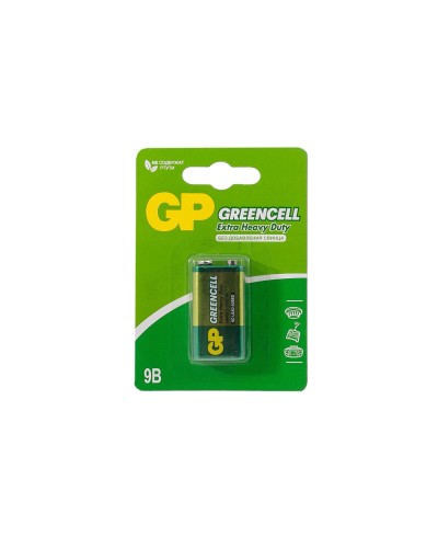 GP GreenCell 9V Крона (GP 1604GLF-2CR1), БЛИСТЕР. Солевая батарейка. GP Batteries в Стерлитамаке