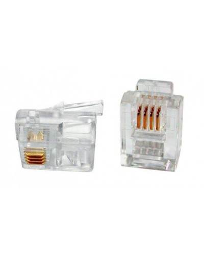 PLUG-6P4C-P-C2-100 (100 шт). Разъем RJ-12. Hyperline в Стерлитамаке