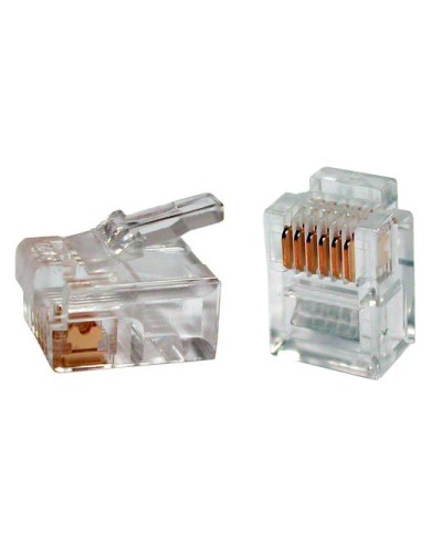 PLUG-6P6C-P-C2-100 (100 шт). Разъем RJ-12. Hyperline в Стерлитамаке