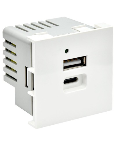 Розетка USB A+C 4,2А PRIMER РКЮ-25-40-П белый IEK (PR-KK40D-RU-0-2-AC-K01). Розетка USB. IEK в Стерлитамаке