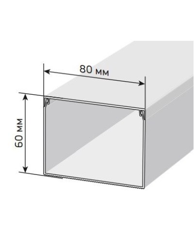 Короб 80х60 ЭЛЕКОР (CKK10-080-060-1-K01-008). Кабель-канал с двойным замком. IEK в Стерлитамаке