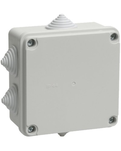 Коробка распаячная КМ41233 100х100х50 открытой проводки IP44 6 гермовводов серая (UKO11-100-100-050-K41-44). Коробка распаячная безгалогенная (HF). IEK в Стерлитамаке