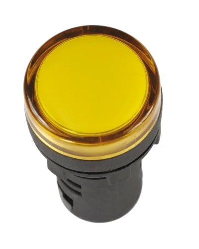 Лампа AD22DS (LED) матрица D22 мм желтый 12В AC/DC желтый (BLS10-ADDS-012-K05). Светосигнальный индикатор. IEK в Стерлитамаке