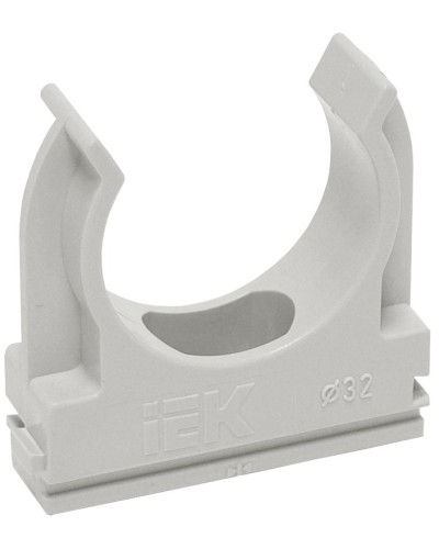 Держатель с защёлкой D32 серый ELASTA (50 шт) (CTA10D-CF32-K41-050). Держатель с защёлкой. IEK в Стерлитамаке